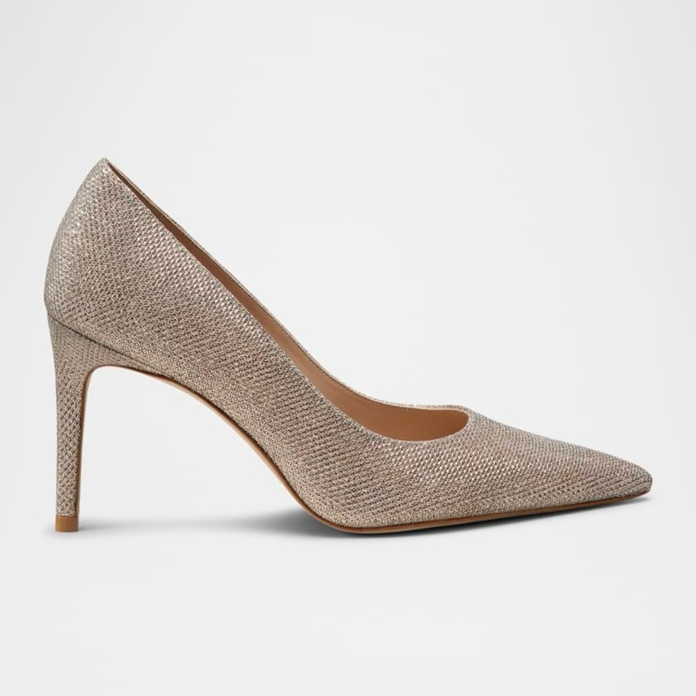 NWOT Stuart Weitzman Metallic Leather Power Pumps 100 - Picture 5 of 12